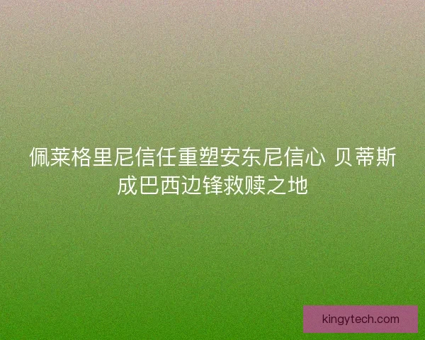 佩莱格里尼信任重塑安东尼信心 贝蒂斯成巴西边锋救赎之地